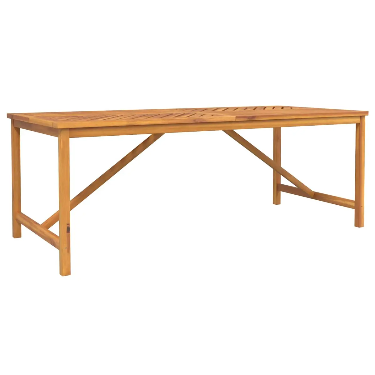 Garden Dining Set Solid Acacia Wood Brown 9 Piece Outdoor Furniture