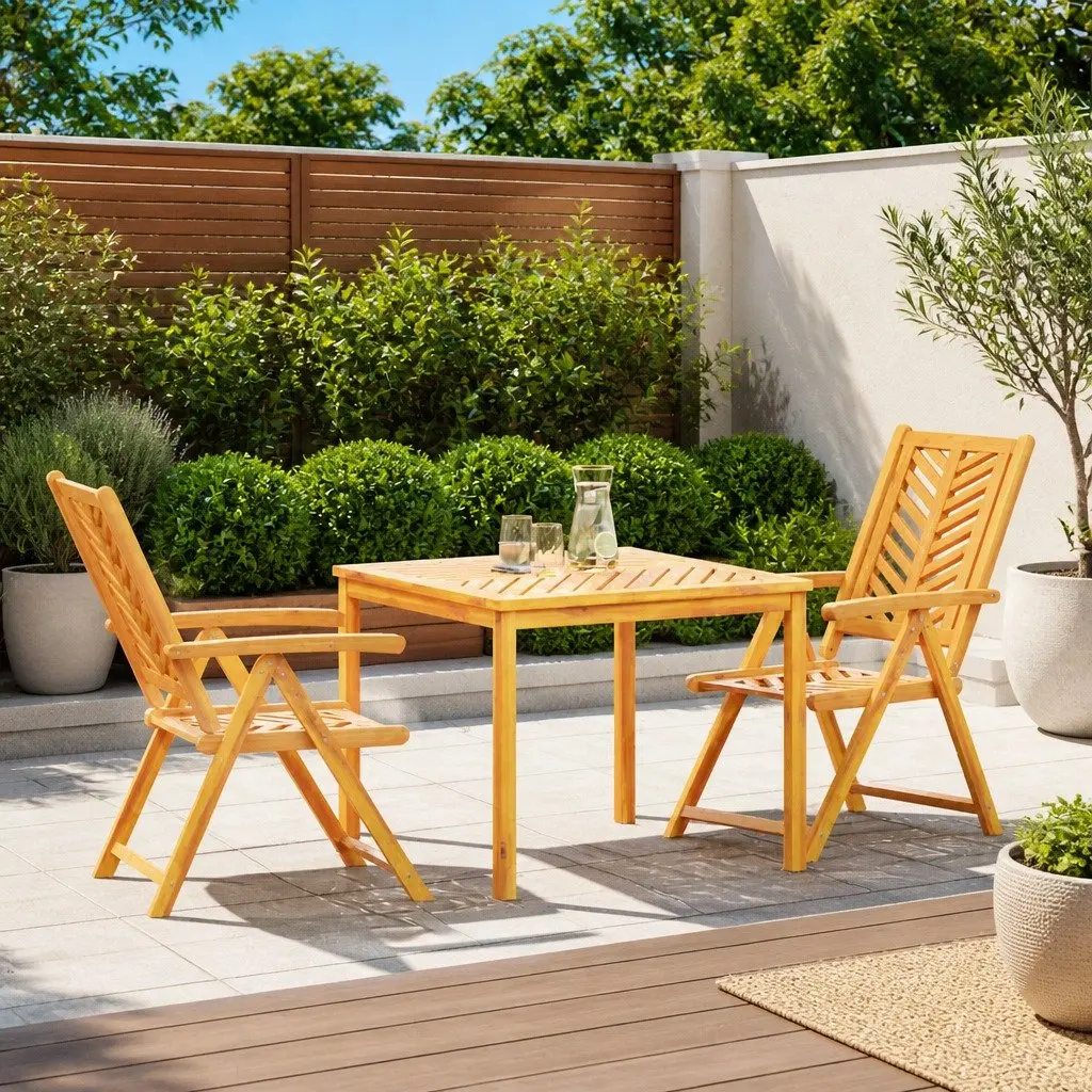 3-Piece Acacia Dining Set