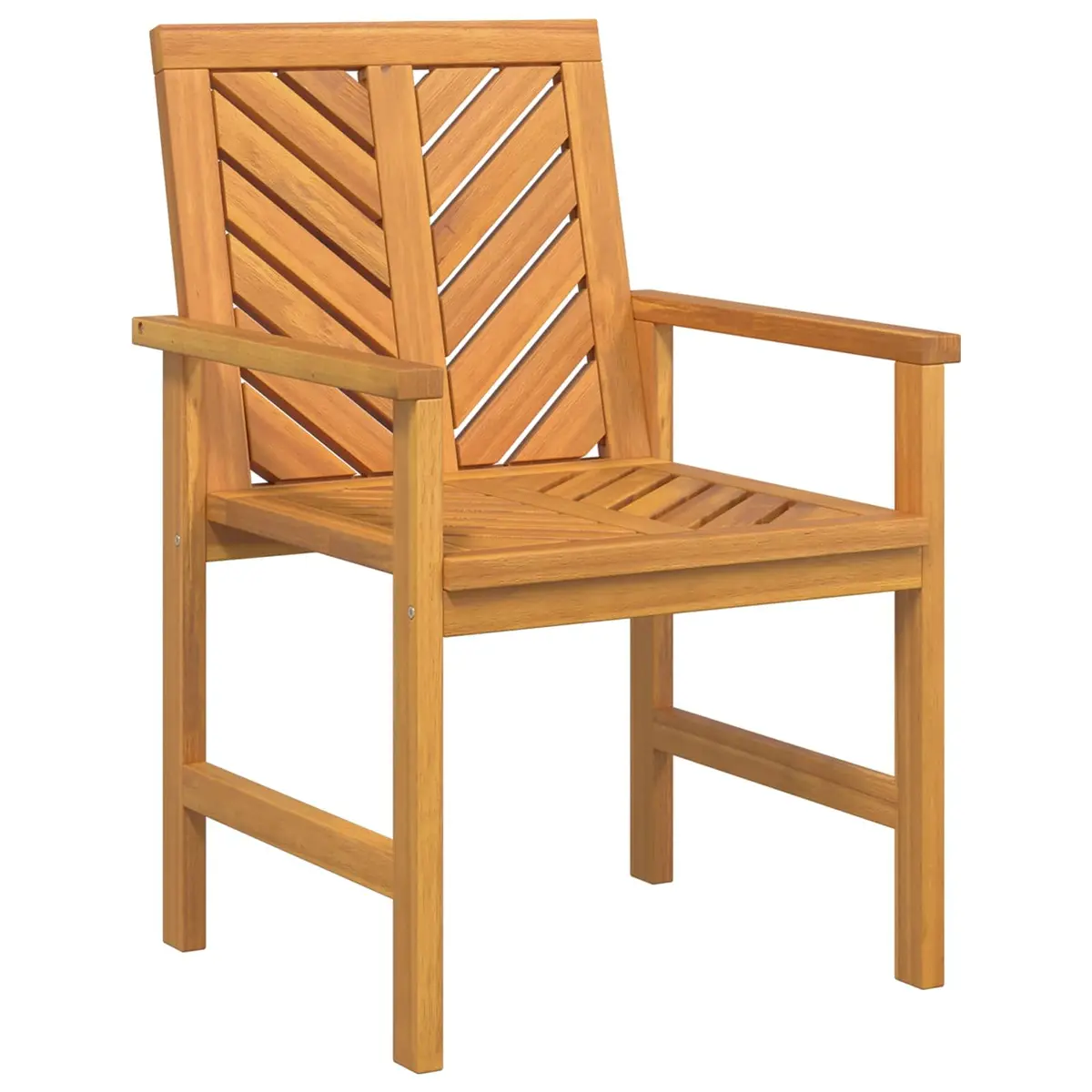 Outdoor Dining Chair Set 8 pcs Solid Acacia Wood Garden Patio Seating Brown