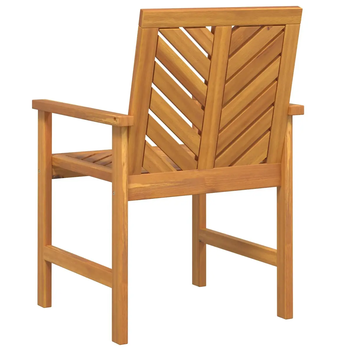 Outdoor Dining Chair Set 8 pcs Solid Acacia Wood Garden Patio Seating Brown
