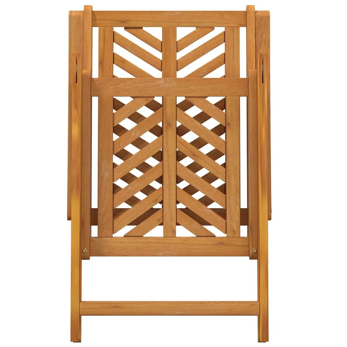 Outdoor Garden Chair Reclining Solid Acacia Wood Brown 4 Piece
