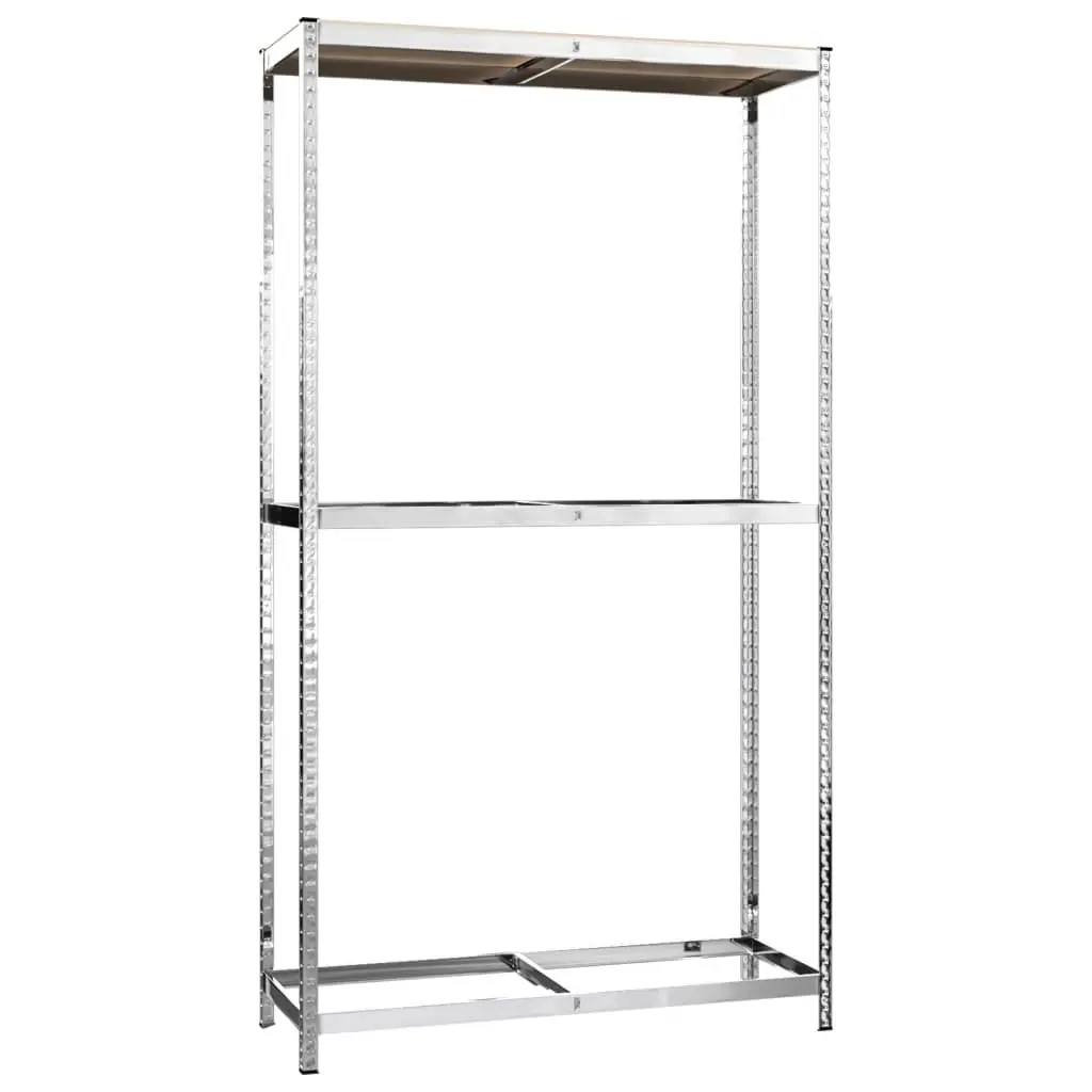 Tire Rack 2-Layer Heavy-Duty Steel Adjustable Shelving 110x40x180 cm Silver