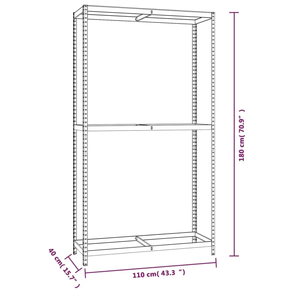 Tire Rack 2-Layer Heavy-Duty Steel Adjustable Shelving 110x40x180 cm Silver