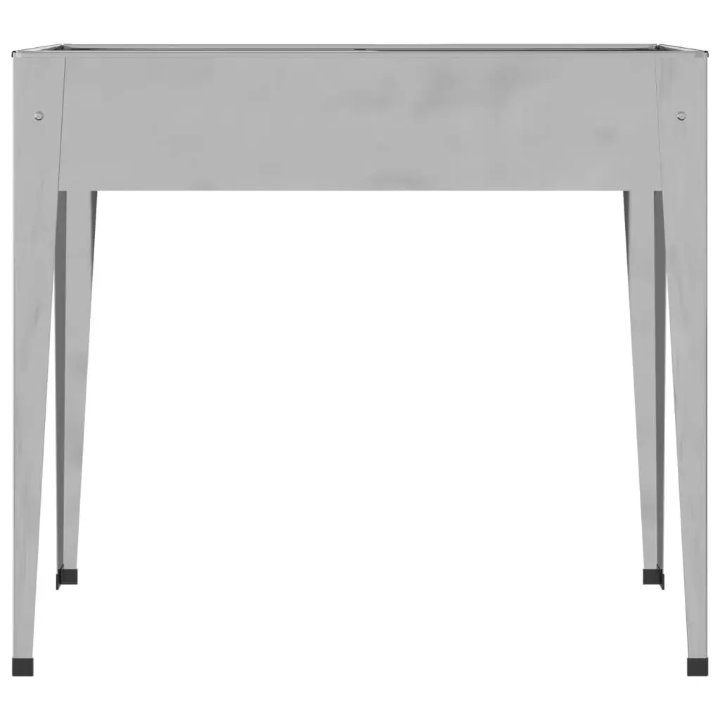 Garden Planters Raised Bed High Feet 2 pcs Silver