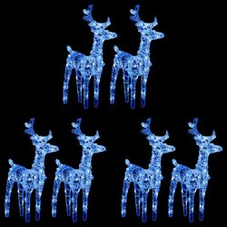 Friendly 6-Piece Blue LED Reindeer Decoration Set