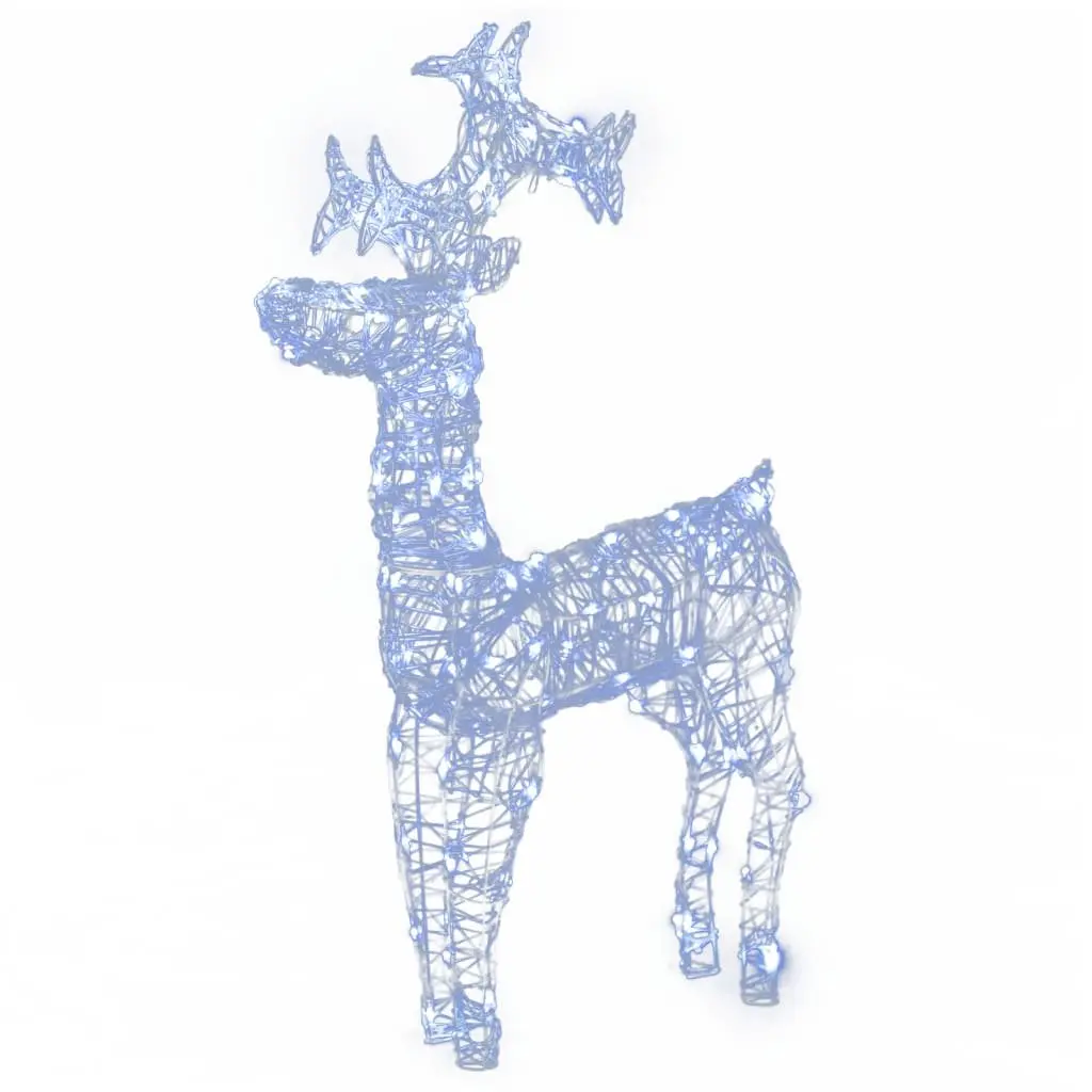 Standing Reindeer Christmas Decorations 2pc LED Light Garden Outdoor Display