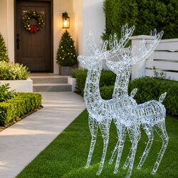 Friendly 180cm Reindeer Decoration with 250 LED Lights for You