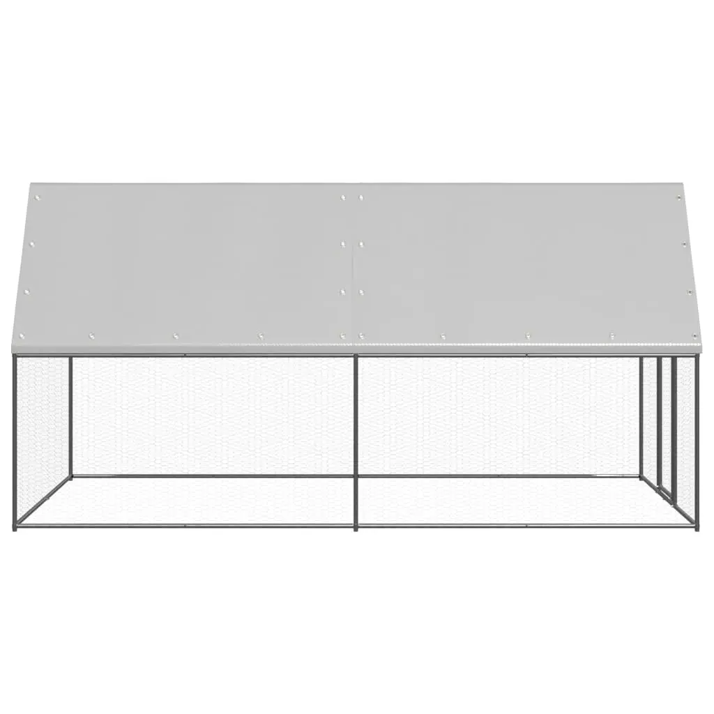 Outdoor Chicken Cage Galvanised Steel 2x4x2m Coop Run Hen House Small Animal