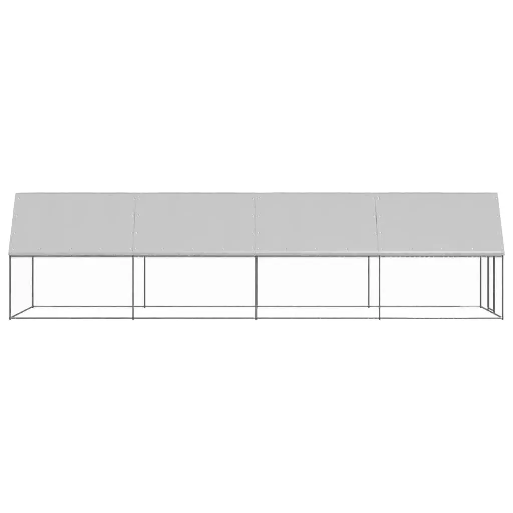 Outdoor Chicken Cage Galvanised Steel 2x8x2 m