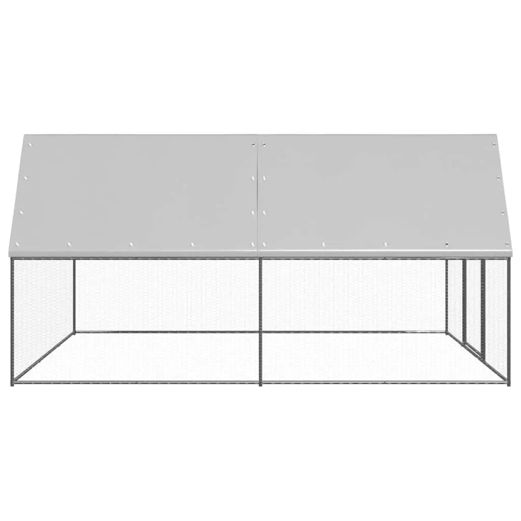 Outdoor Chicken Cage 3x4x2 m Galvanised Steel Frame Poultry Hen House Run Coop