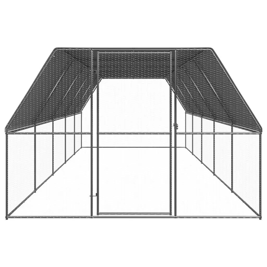 Outdoor Chicken Cage Galvanised Steel Large 3x10x2m Poultry Duck Enclosure