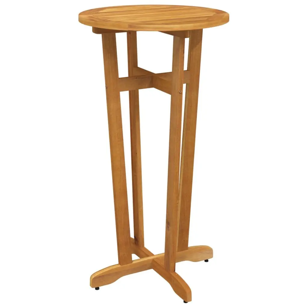 Garden Bar Set 3 Piece Outdoor Furniture Solid Wood Brown Patio Dining Stools