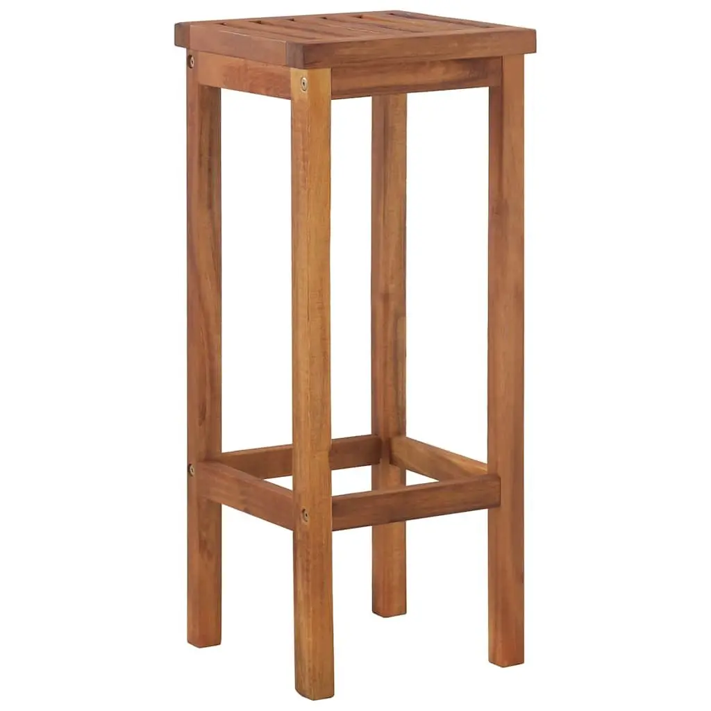Garden Bar Set Solid Acacia Wood Brown 3 Piece Outdoor Furniture