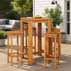 Your Perfect 5 Piece Garden Bar Set, Solid Wood