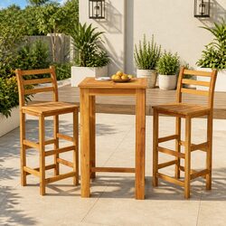 Join Friends Outside with Our 3 Piece Garden Bar Set
