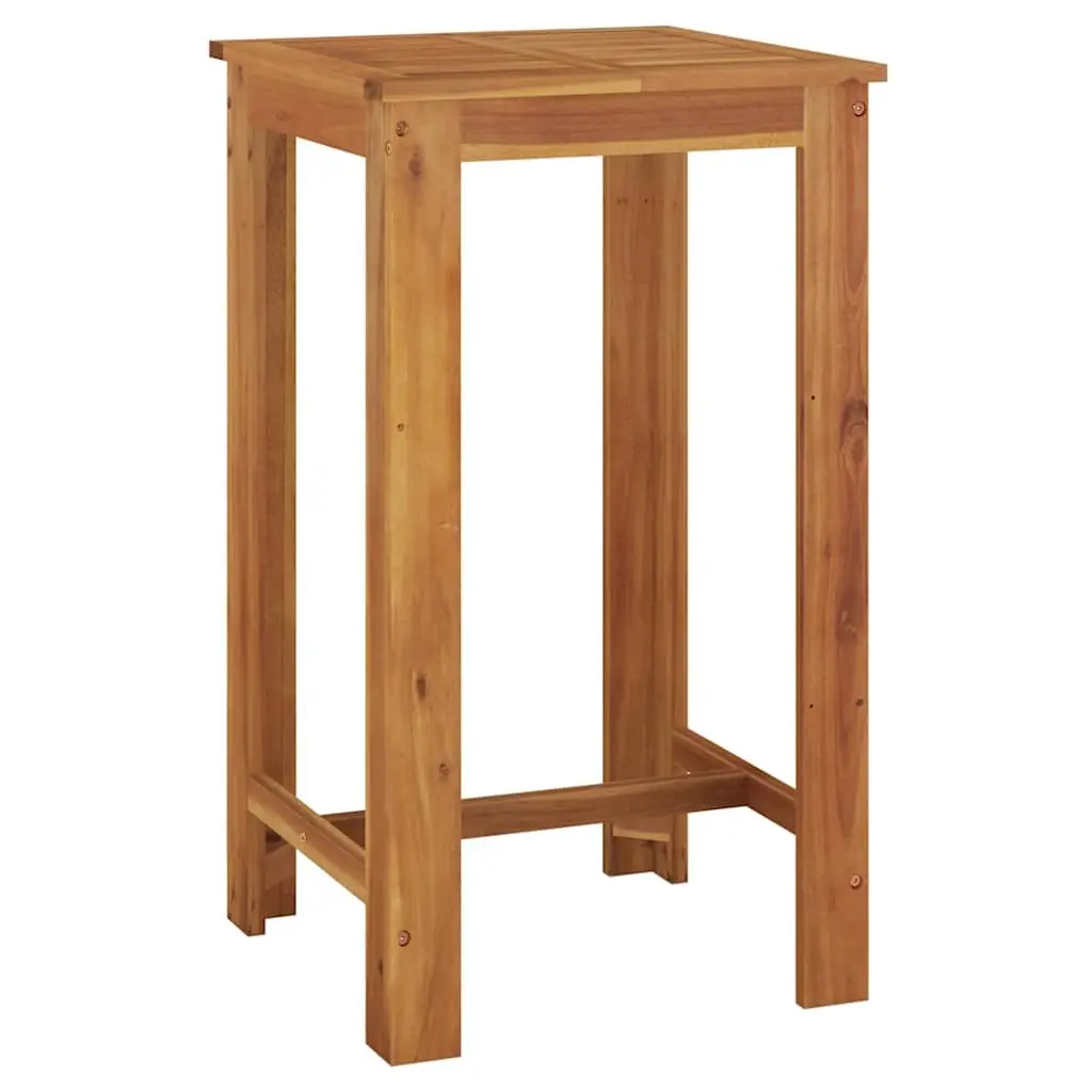 3 Piece Garden Bar Set Solid Acacia Wood Brown Outdoor Dining Furniture