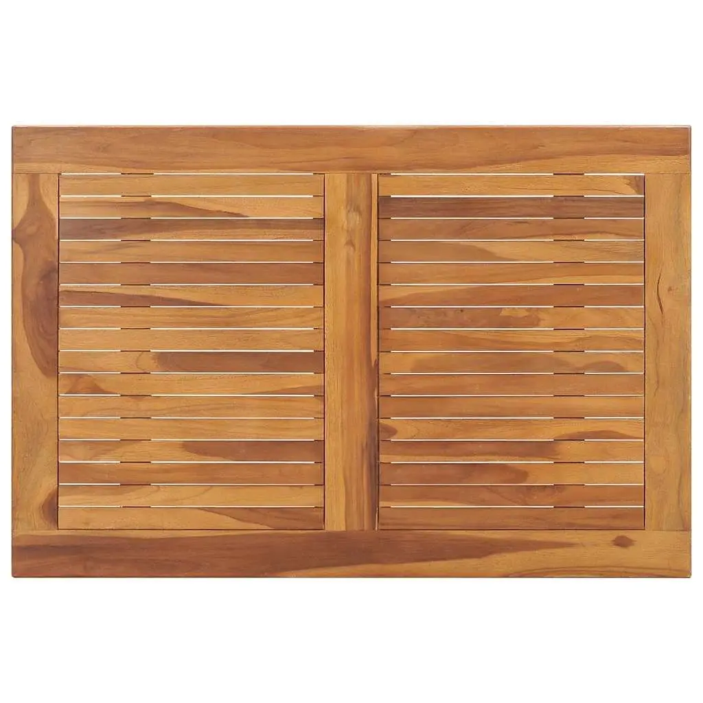 Teak Wood Outdoor Folding Dining Table Brown 90x60x75cm