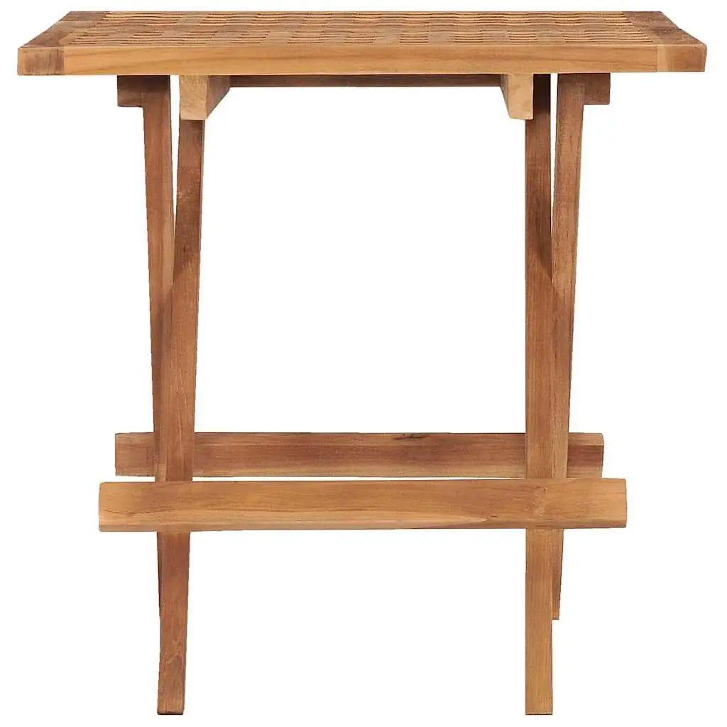 Folding Garden Table 50x50x50 cm Outdoor Dining Picnic Furniture Brown Wood