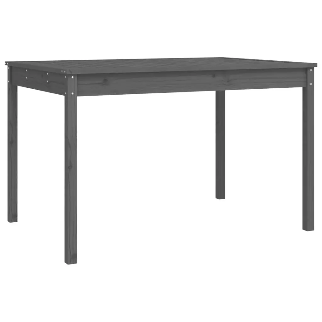 Garden Dining Set Grey Wooden 4 Piece Outdoor Patio Table Chairs