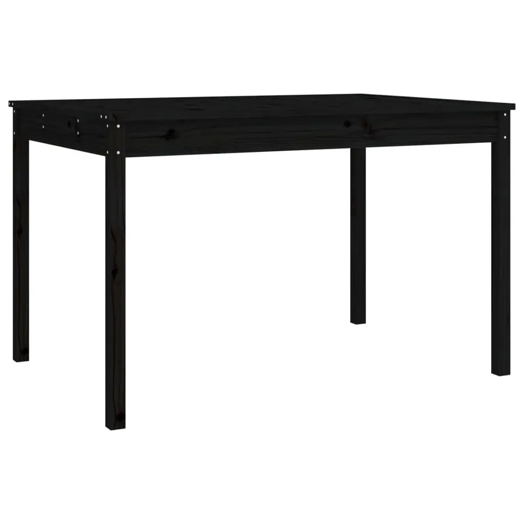 Garden Dining Set Black Wood 4 Piece Outdoor Furniture