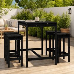 Friendly 5 Piece Garden Bar Set in Solid Pine Wood