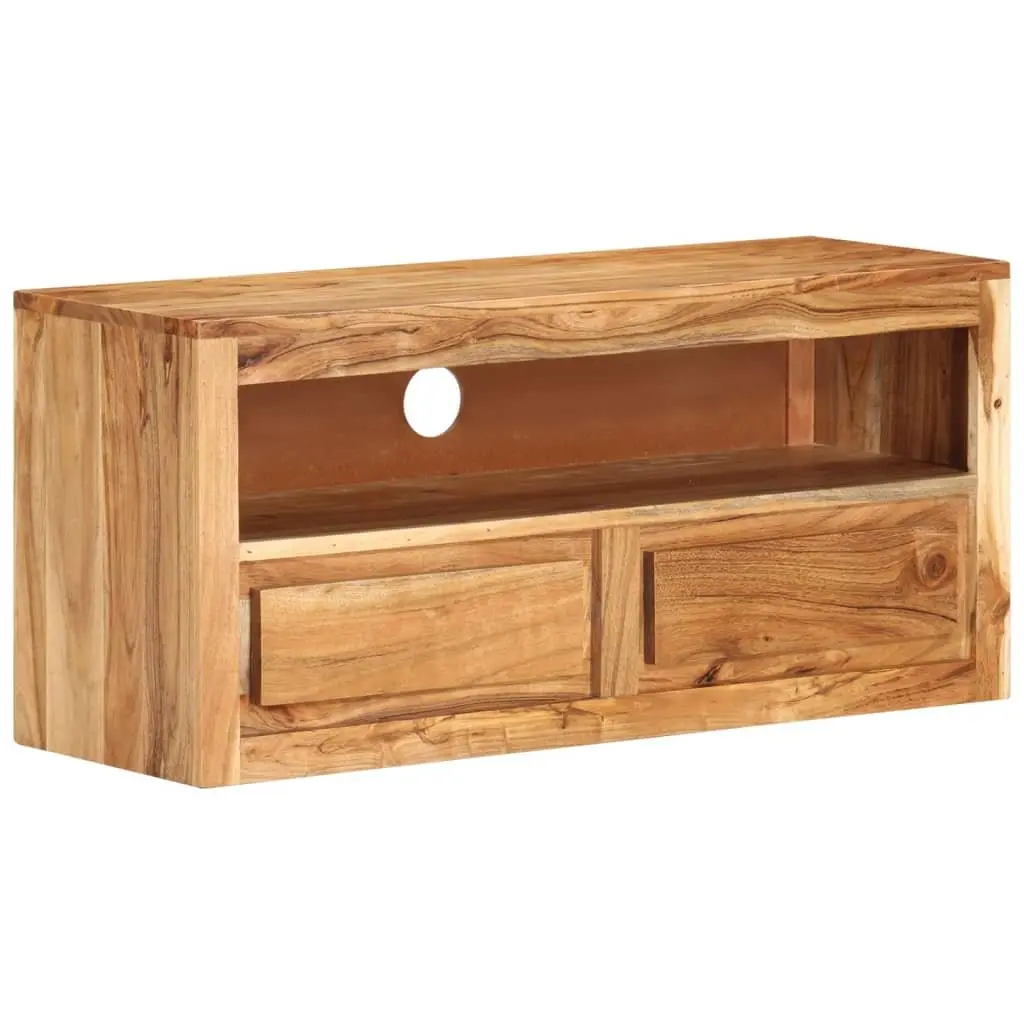 TV Cabinet Solid Wood Acacia 88x30x40 cm Storage Drawers
