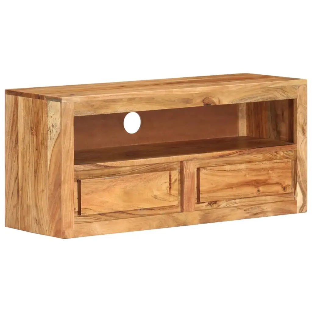 TV Cabinet Solid Wood Acacia 88x30x40 cm Storage Drawers