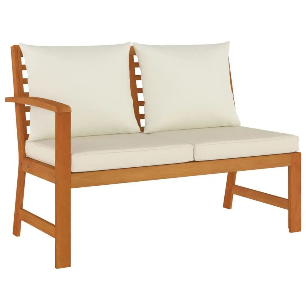 Outdoor Garden Dining Set 6 Piece Solid Wood Acacia Brown with Cushions Patio