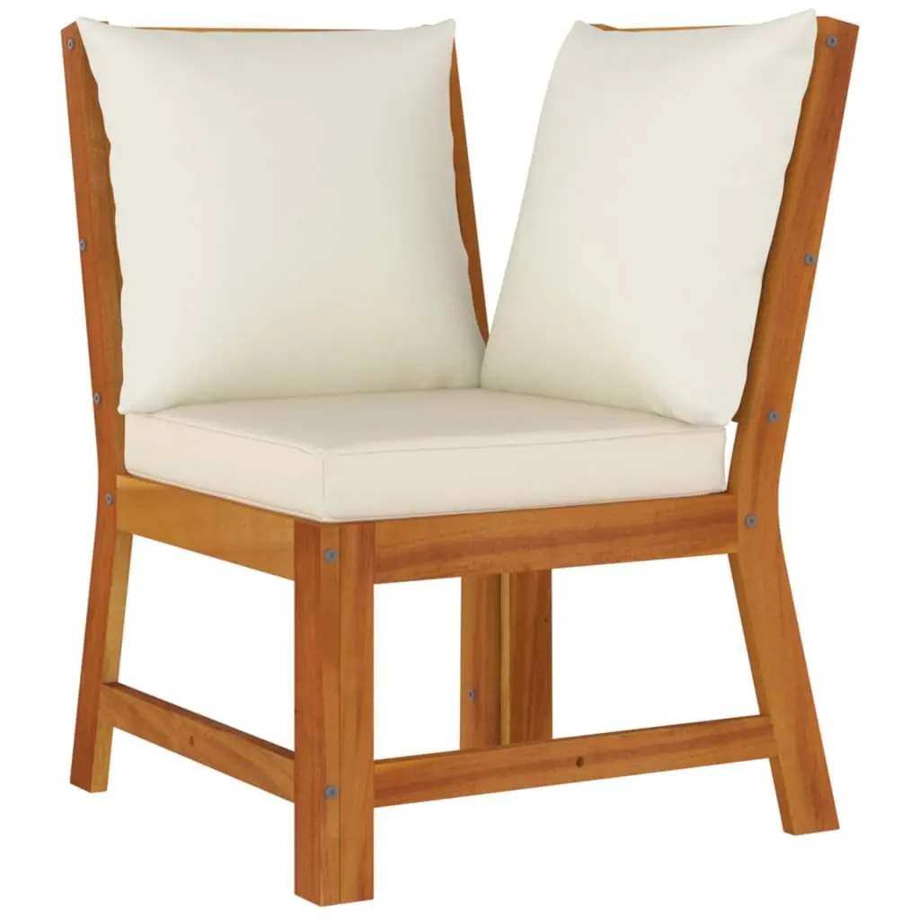 Outdoor Garden Dining Set 6 Piece Solid Wood Acacia Brown with Cushions Patio