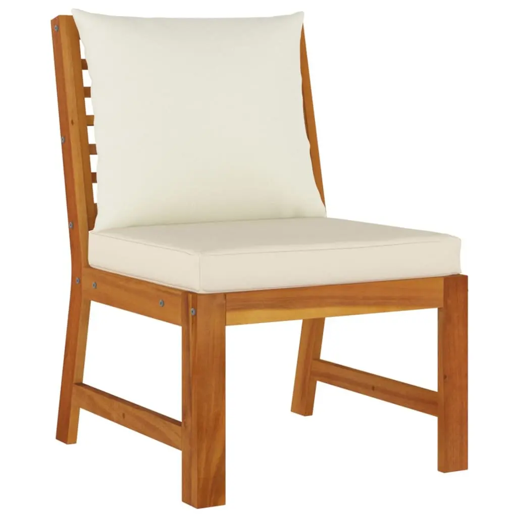 Garden Dining Set 9 Piece Modular Outdoor Furniture Solid Acacia Wood with Cushions