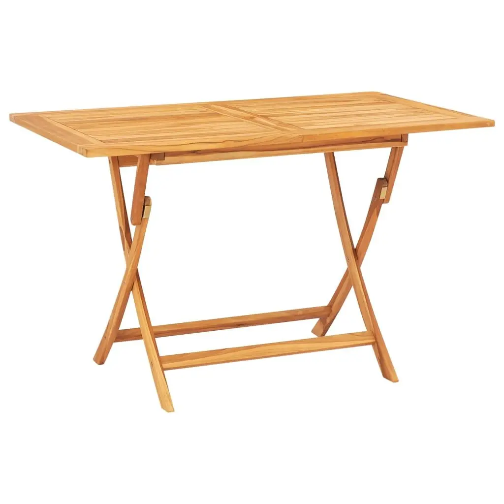Outdoor Dining Set 7 Piece Foldable Teak Wood Table and Chairs Brown