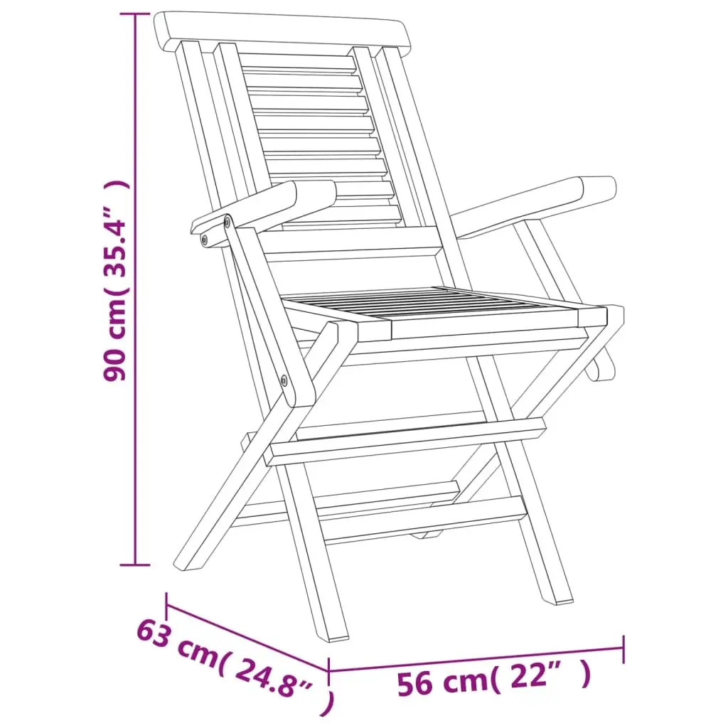 7 Piece Garden Dining Set Solid Teak Wood Foldable Outdoor Furniture Brown