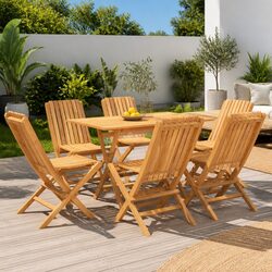 Your Ideal 7 Piece Teak Garden Dining Set Awaits