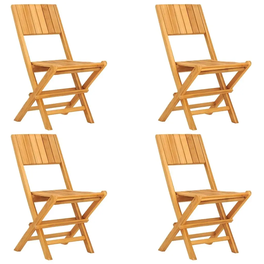 5 Piece Garden Dining Set Outdoor Furniture Teak Wood Brown