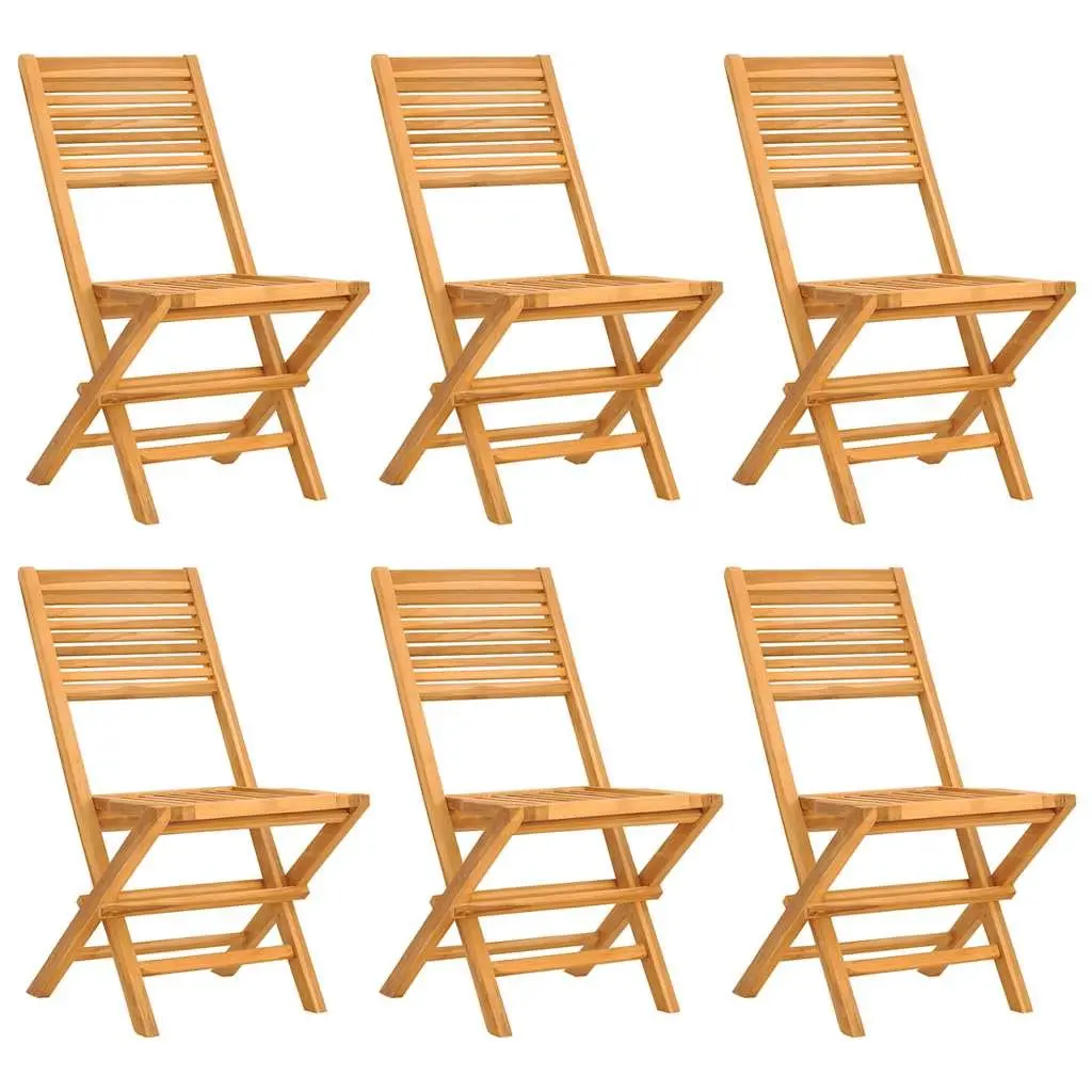 Garden Dining Set 7 Piece Outdoor Furniture Teak Wood Table Chairs Foldable