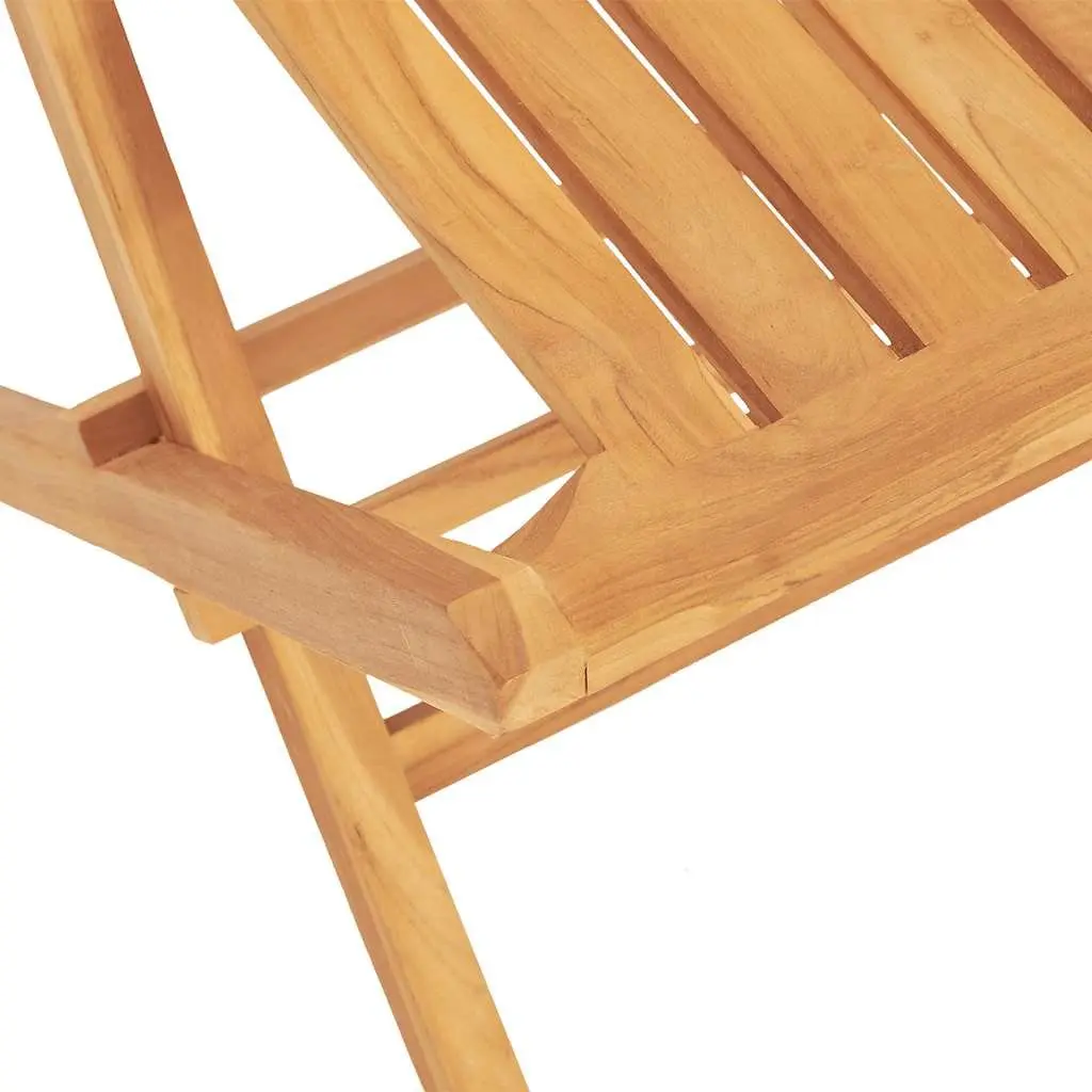 Garden Dining Set Foldable Teak Wood 5 Piece