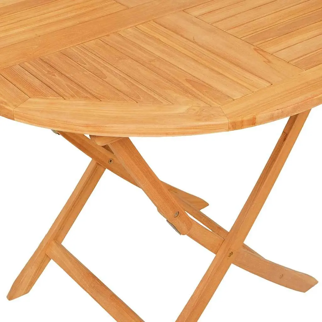 Garden Dining Set Foldable Teak Wood 5 Piece