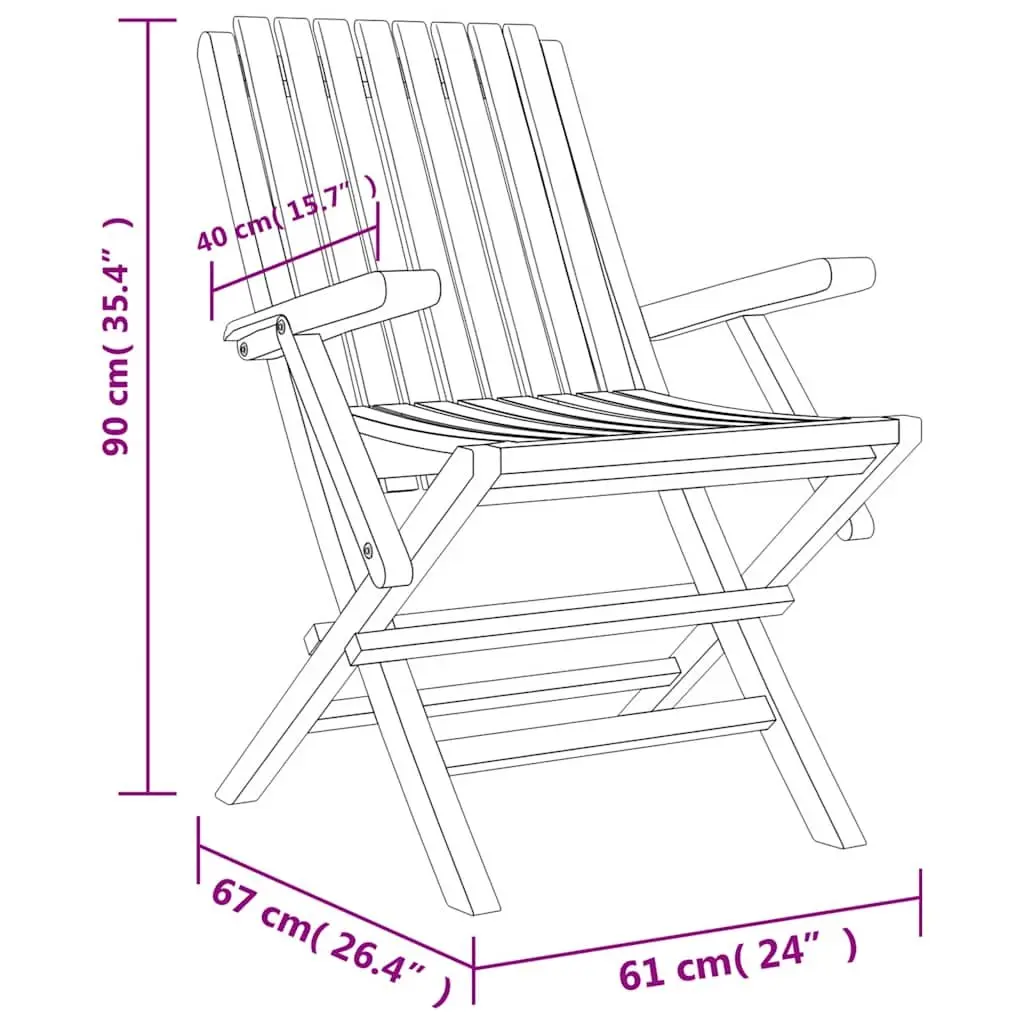 Garden Dining Set Teak Wood 5 Piece Folding Outdoor Furniture Brown
