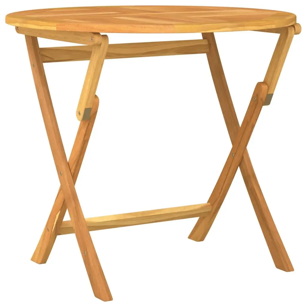 5 Piece Garden Dining Set Teak Wood Outdoor Furniture Foldable Chairs Table