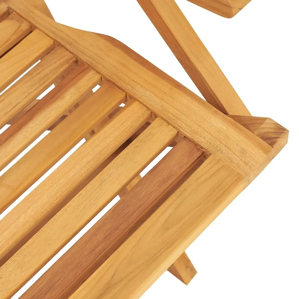 Garden Dining Set Teak Wood 5 Piece Foldable Outdoor Furniture