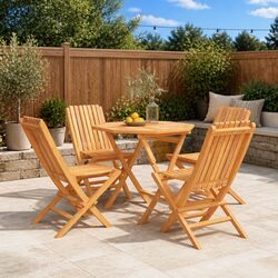 Friendly 5 Piece Garden Dining Set in Teak Wood