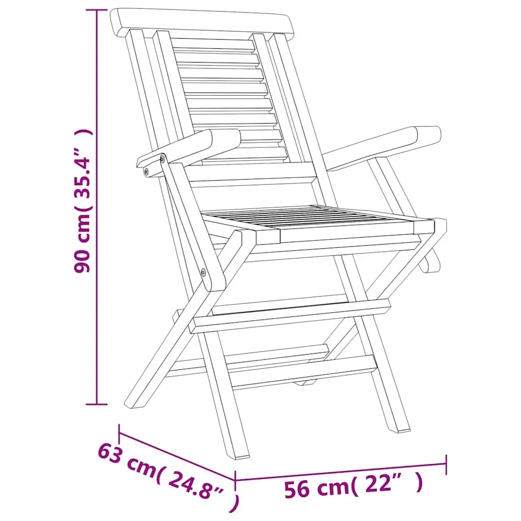 Garden Dining Set Foldable Wooden 5 Piece Outdoor Furniture Table Chairs
