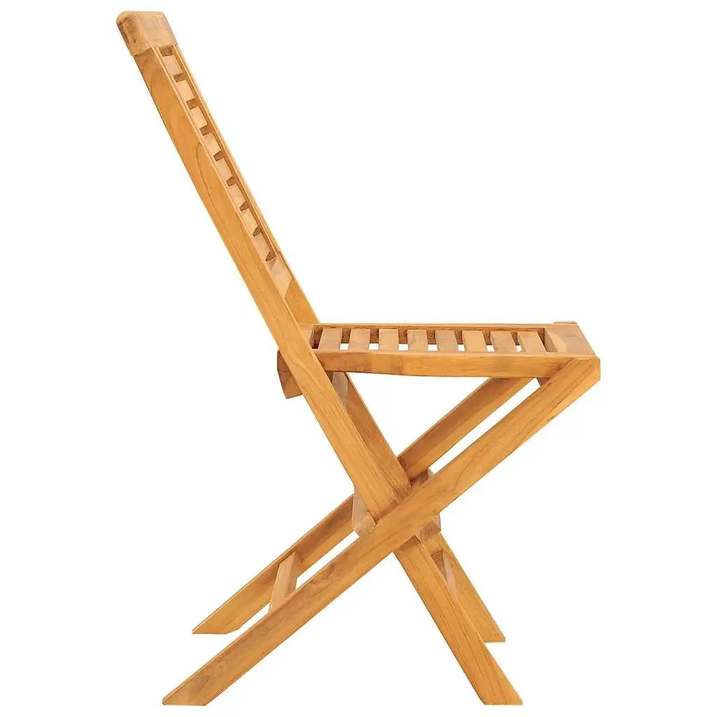 Folding Garden Chairs 4 pcs Outdoor Wooden Seating with Backrest Brown