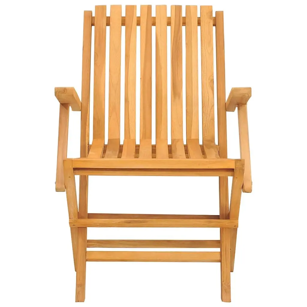 Outdoor Folding Garden Chairs 4 pcs Wooden Patio Seating Backrest Armrest Brown