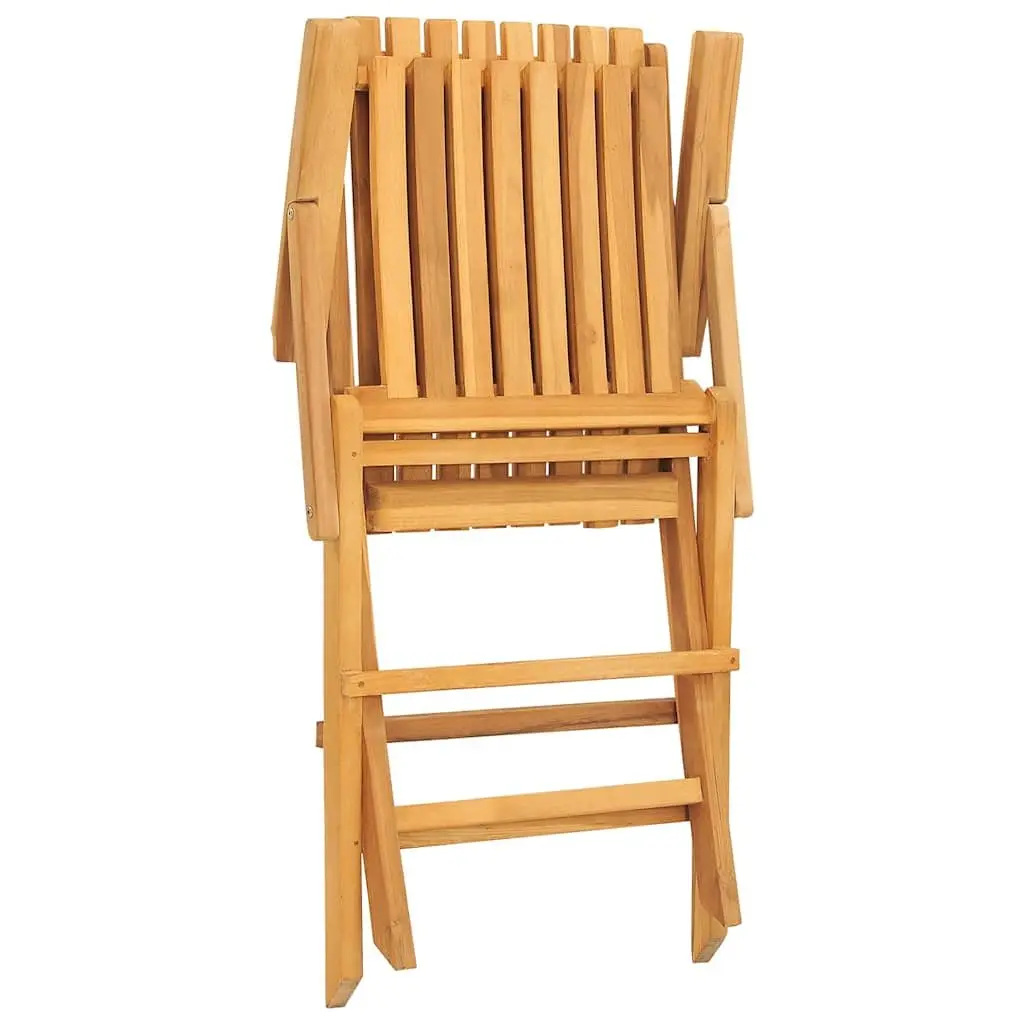 Folding Garden Chairs Solid Teak Wood 6 Pieces Outdoor Seating Patio Furniture