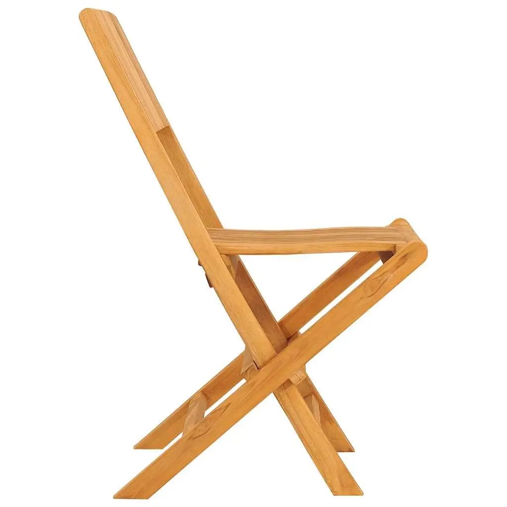 Folding Garden Chairs 6 pcs Outdoor Seating Wooden Slatted Design Backrest