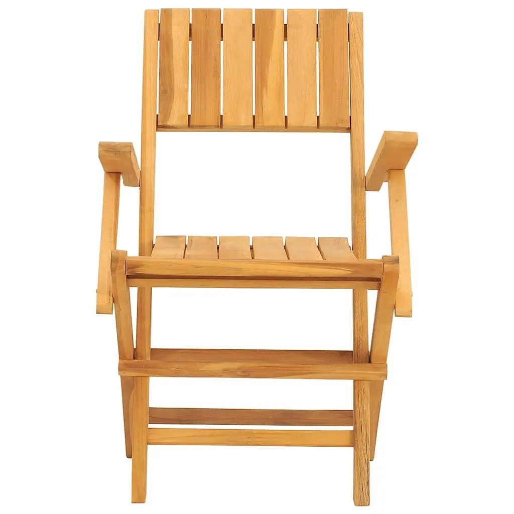 Folding Garden Chairs Solid Teak Wood Outdoor Seating Brown 55x61x90cm 6 Piece