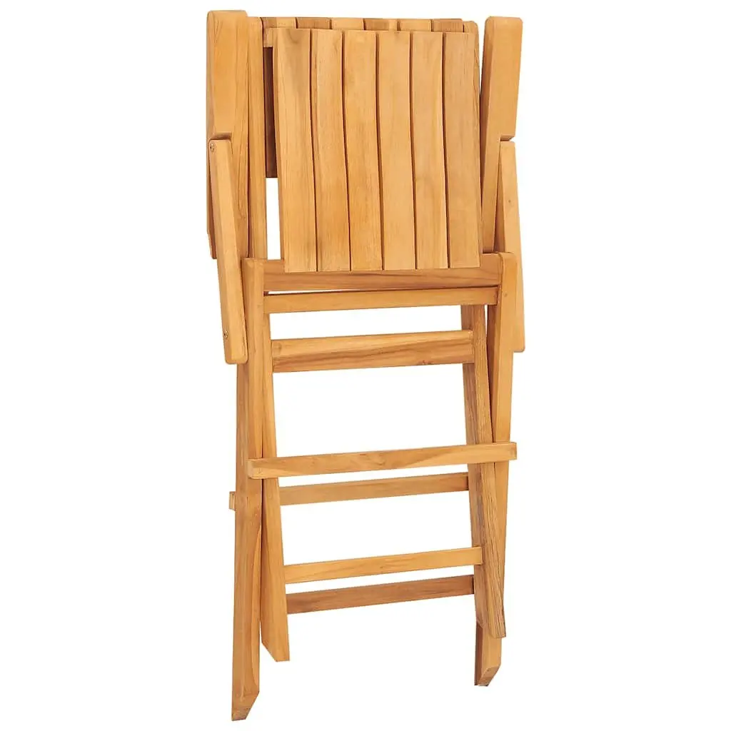 Outdoor Folding Garden Chairs 4 pcs Wooden Seating Backrest Armrests Brown