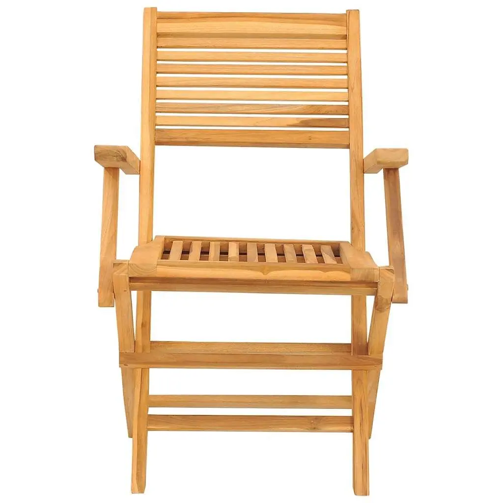 Folding Garden Chairs Solid Teak Wood 55x62x90cm 8 Piece Set Outdoor Seating