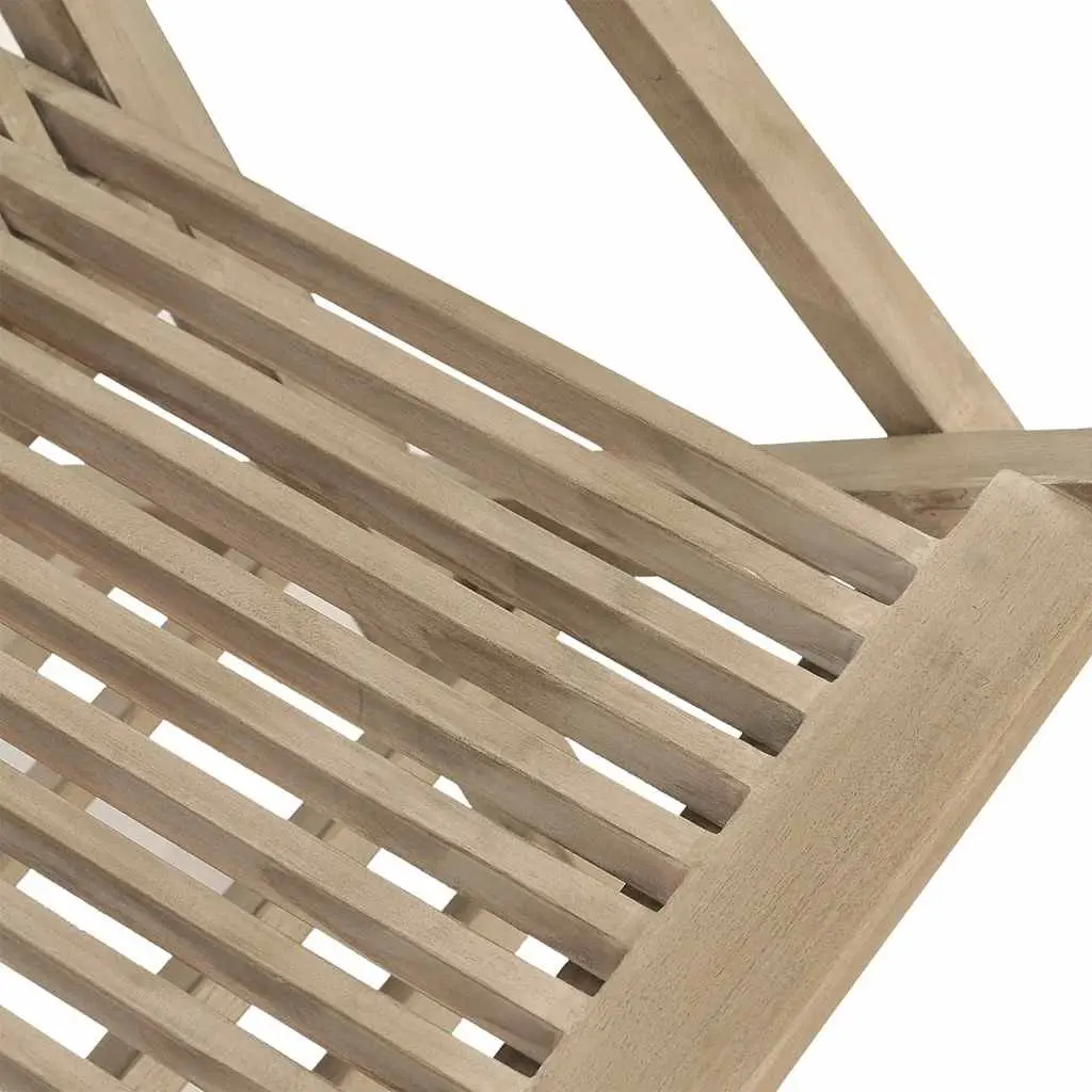 Folding Garden Chairs Solid Teak Wood Grey 56x61x89 cm 4 Piece Set